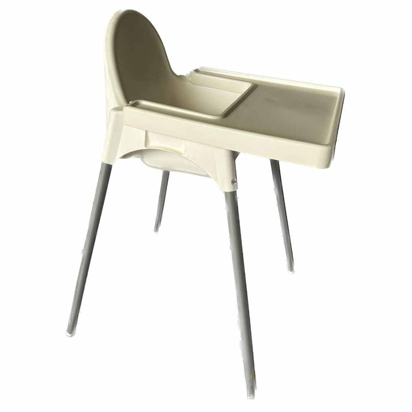 IKEA-ANTILOP-Highchair-with-Safety-Belt-+-Tray-White-&-Silver-1