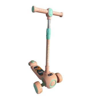 Deluxe-Kids-Foldable-Scooter-with-Adjustable-Height-Pink-1
