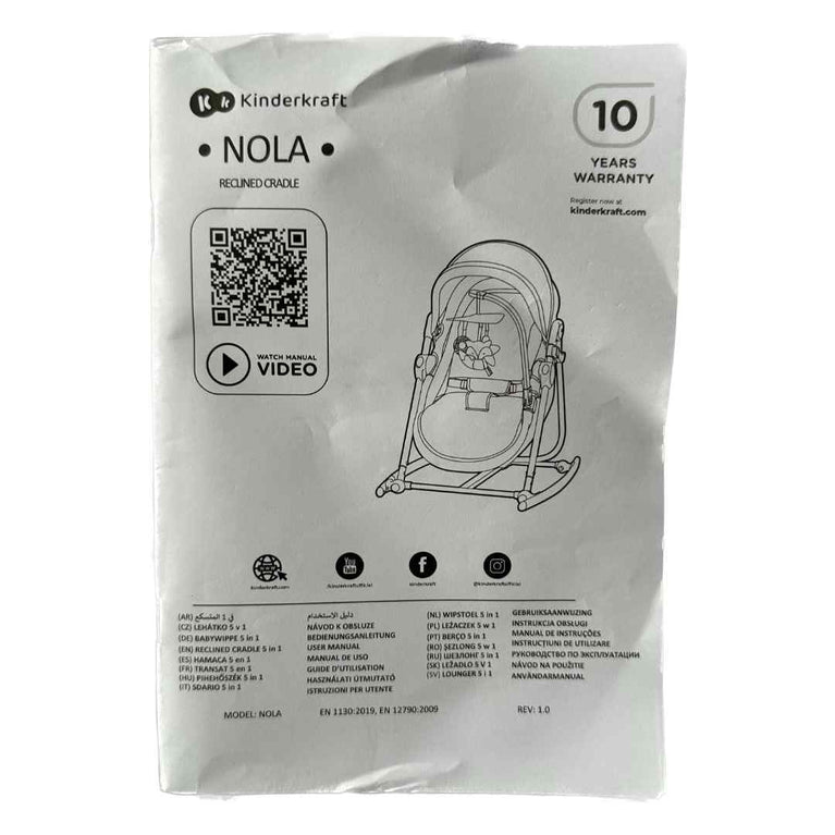 Kinderkraft-NOLA-5-in-1-Reclining-Baby-Swing-&-Rocker-Yellow-11