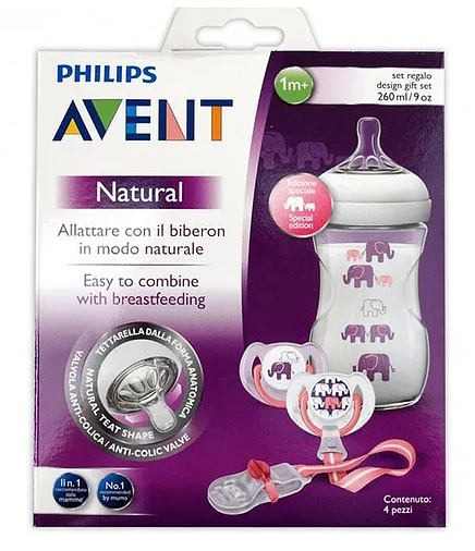 Philips Avent NATURAL FEEDING BOTTLE PURPLE SET