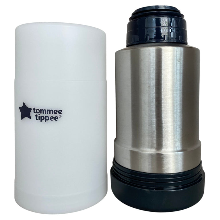 Tommee-Tippee-Closer-to-Nature-Travel-Bottle-&-Food-warmer-White/Steel-1-1