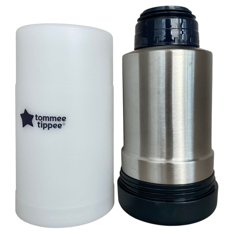 Tommee-Tippee-Closer-to-Nature-Travel-Bottle-&-Food-warmer-White/Steel-1-1
