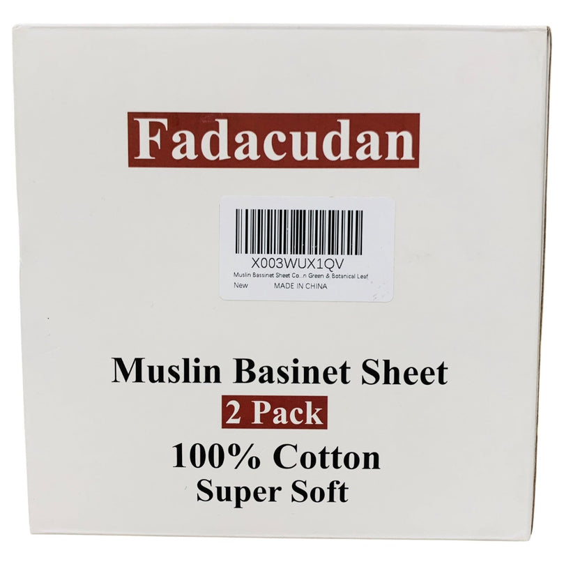 Fadacudan-Muslin-Bassinet-Sheet-Roman-Green-&-Botanical-Leaf-1-1