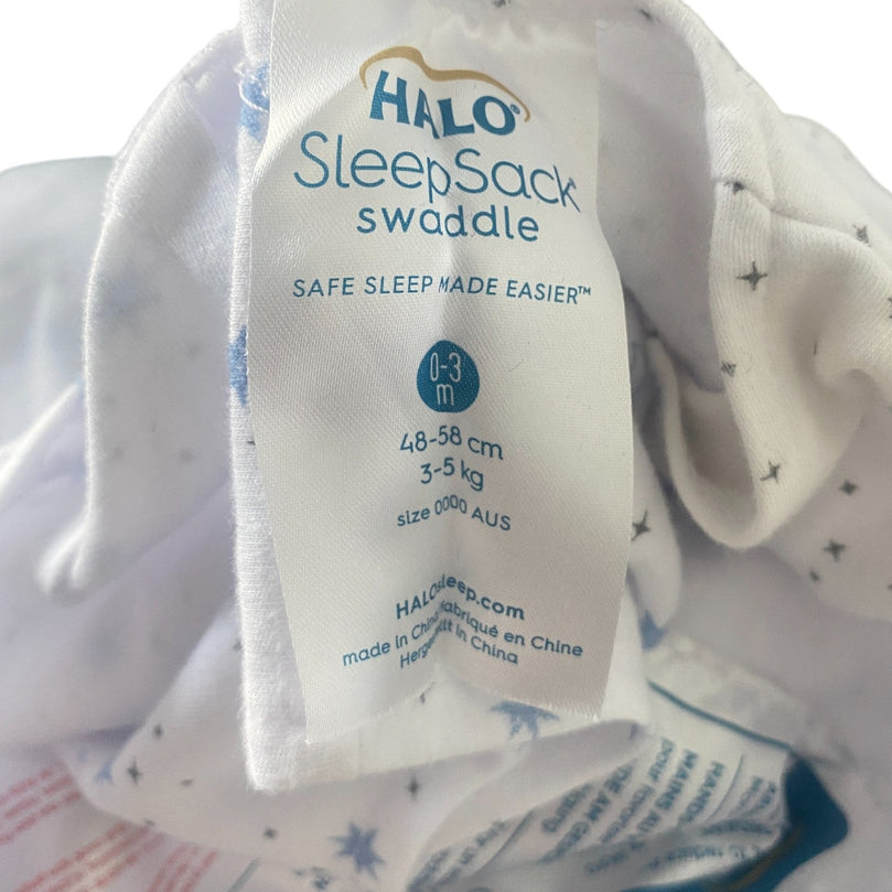 Halo-Organic-Cotton-Sleepsack-Swaddle-0-3m-/-3-5-kg-Stardust-3-6