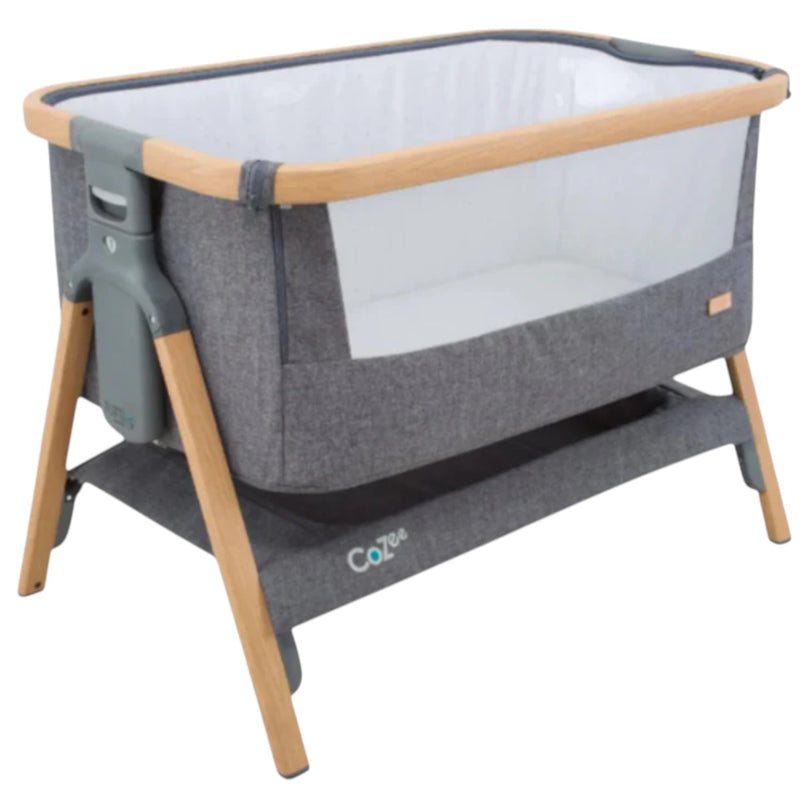 Tutti-Bambini-CoZee-Air-Bedside-Crib/Co-Sleeper-Rocker-Oak-&-Charcoal-5-1