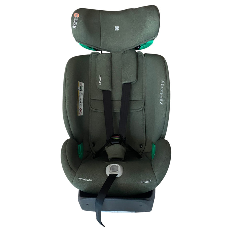 KikkaBoo-i-Size-Car-Seat-with-Isofix-Base-Army-Green-2