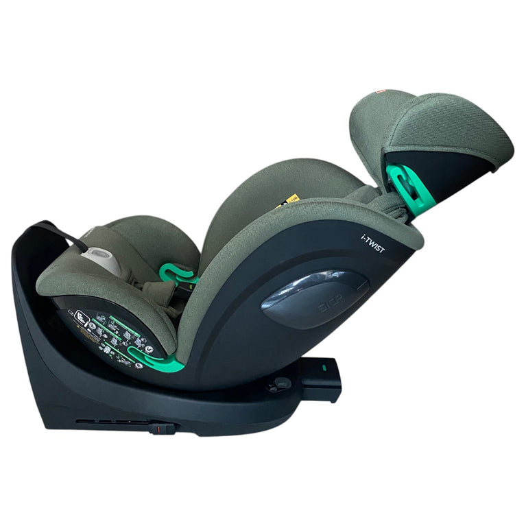 KikkaBoo-i-Size-Car-Seat-with-Isofix-Base-Army-Green-7