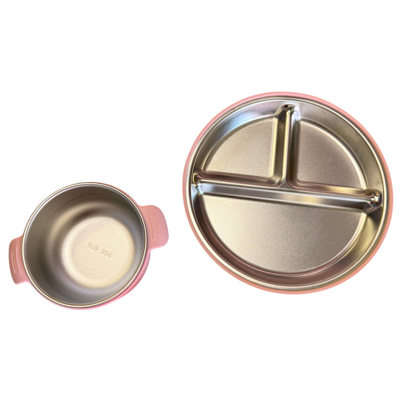 PandaEar-Stainless-Steel-Suction-Plate-and-Cup-Set-Rose-Pink-1-2