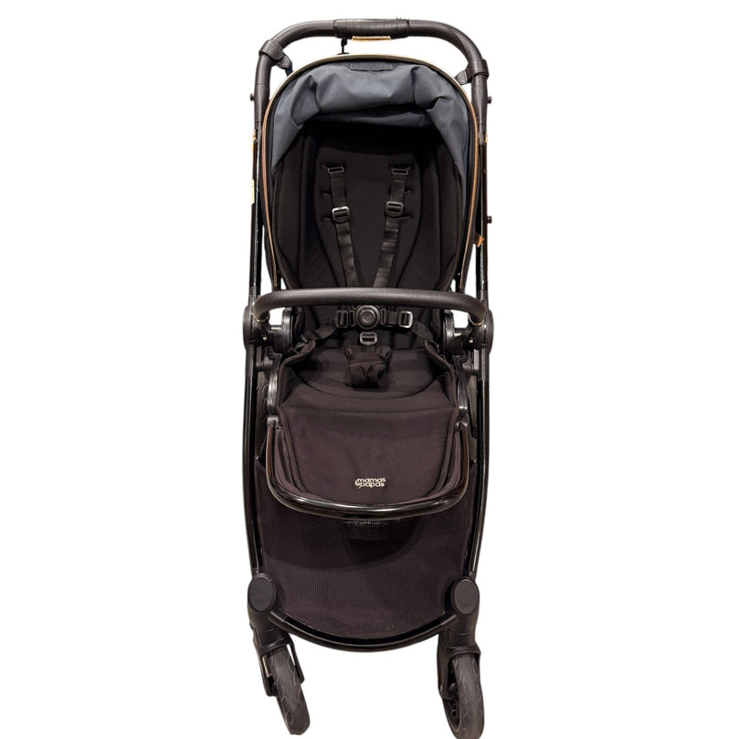 Mamas-&-Papas-Ocarro-Signature-Edition-Jewel-Pushchair-(Black-Diamond)-&-Carry-Cot-(Midnight-Blue)-1-3