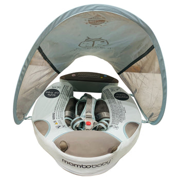 Mambobaby-Baby-Swim-Float-with-Canopy-Non-Inflatable-Infant-Pool-1-2