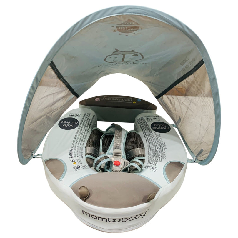 Mambobaby-Baby-Swim-Float-with-Canopy-Non-Inflatable-Infant-Pool-1-2