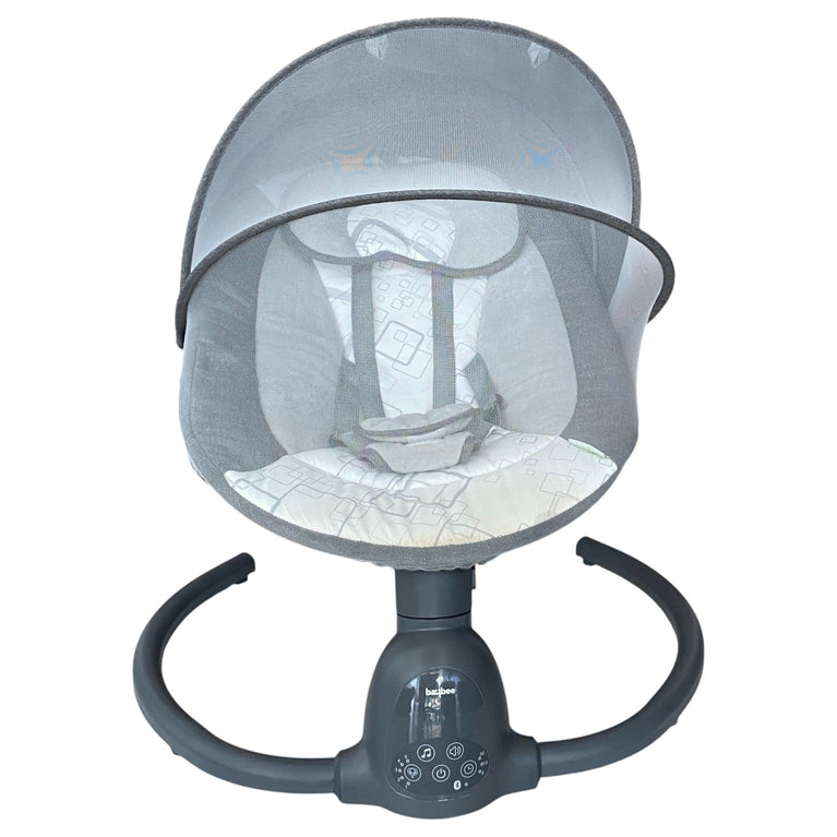 Baybee-Lullabies-Automatic-Electric-Baby-Swing-Grey-&-White-1-2