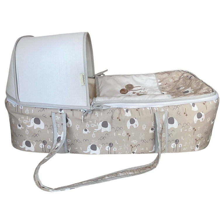 Juniors-Jesse-Printed-Carry-Cot-with-Canopy-Elephant-2-3