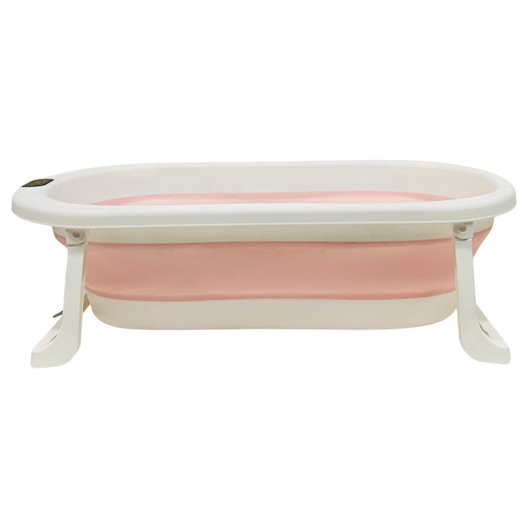 Nurtur-Foldable-Baby-Bathtub-with-Digital-Temperature-Sensor-White-&-Pink-1-3