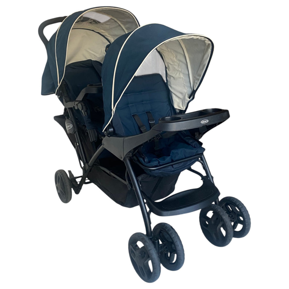 graco double stroller twins Graco Eclipse Stadium Duo Twin Stroller - Blue | Shop used Strollers in UAE