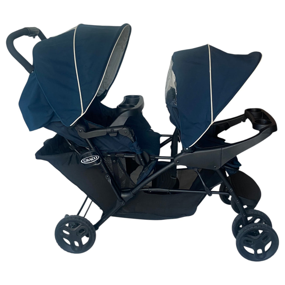used graco double stroller Graco Eclipse Stadium Duo Twin Stroller - Blue | Shop used Strollers in UAE