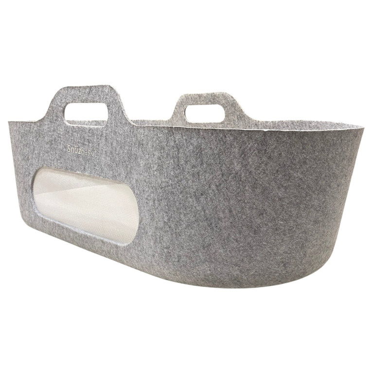 Snuz-Baskit-Moses-Basket-w/-Mattress-&-Stand-Set-Dark-Grey-4-1