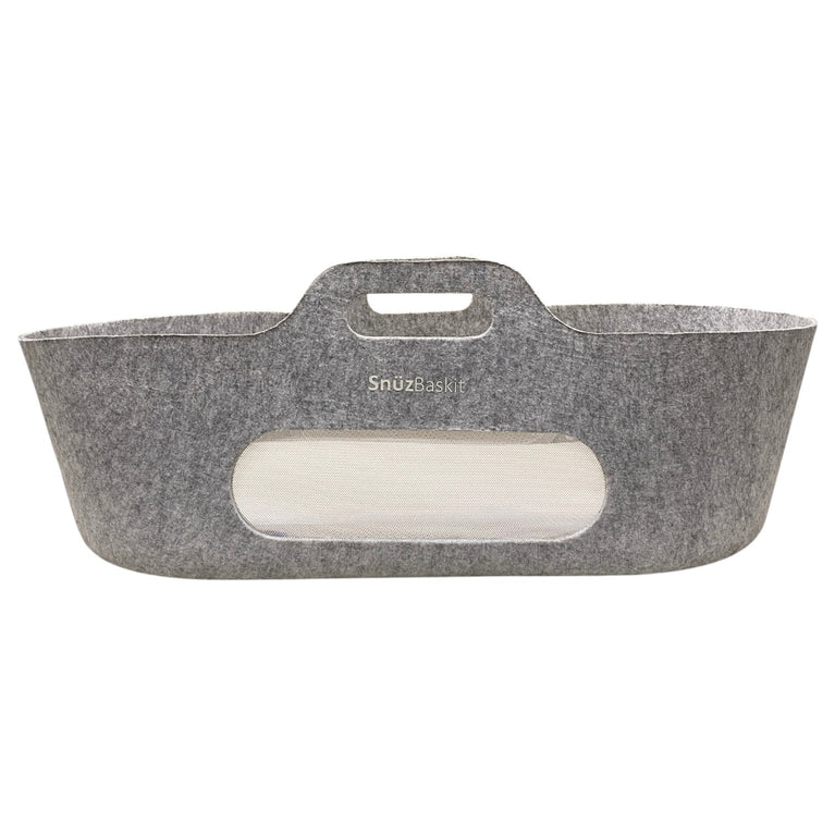 Snuz-Baskit-Moses-Basket-w/-Mattress-&-Stand-Set-Dark-Grey-4-5
