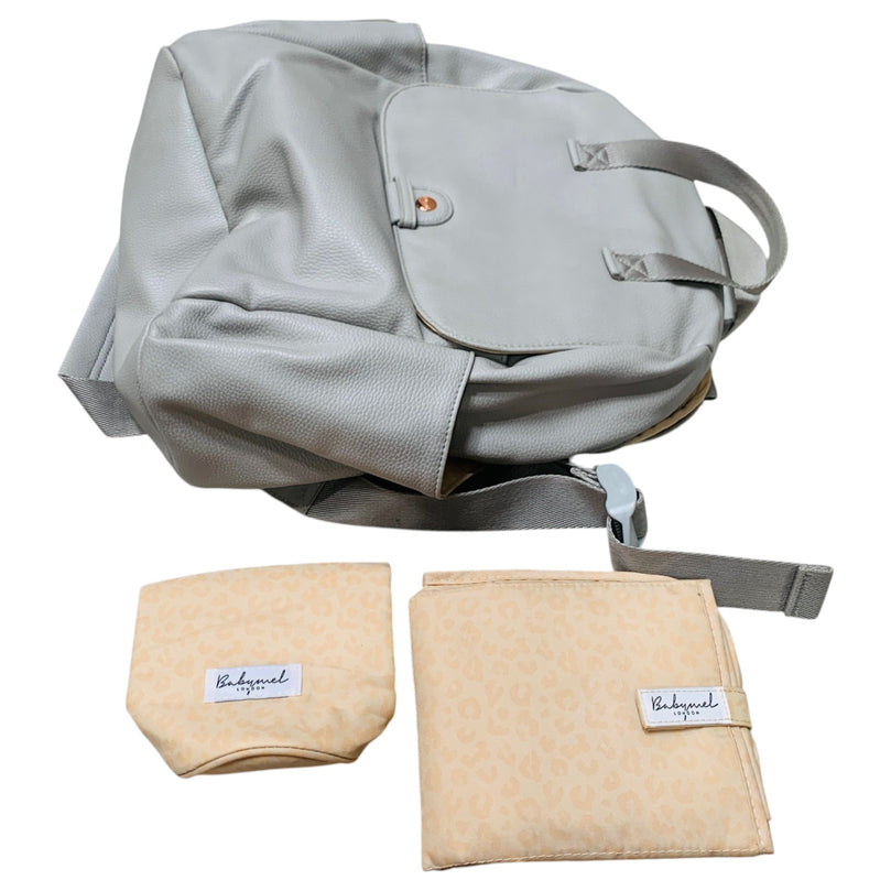 Babymel-Robyn-Convertible-Diaper-Bag-Vegan-Leather-Grey-1-8