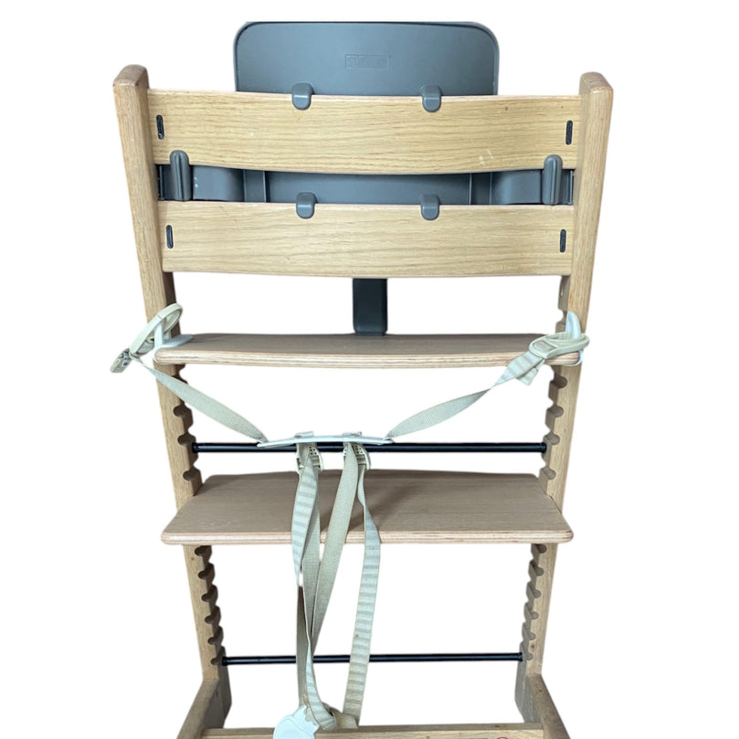 Stokke-High-Chair-(Brown)-with-Baby-Set-Tray-(Storm)-&-Harness-(Beige)-1-5