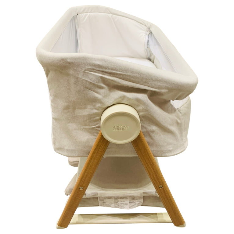 Mamas-&-Papas-Lua-Bedside-Crib-Beige-2-4