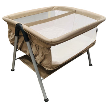 Teknum-Fellow-2-Twin-Bedside-Crib-Bassinet-Grey-1-1