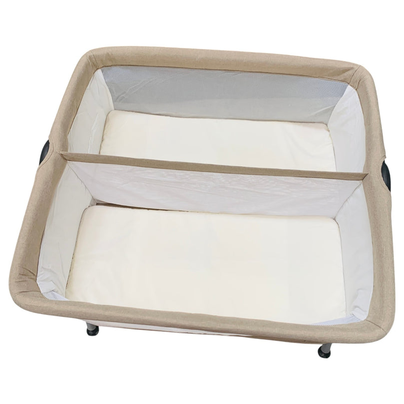 Teknum-Fellow-2-Twin-Bedside-Crib-Bassinet-Grey-1-6