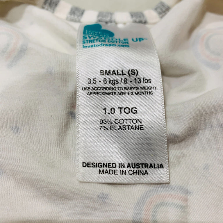 Love-To-Dream-Rainbow-Print-Swaddle-Up-Sleeping-Bag-Small-1.0-Tog-Newborn-4