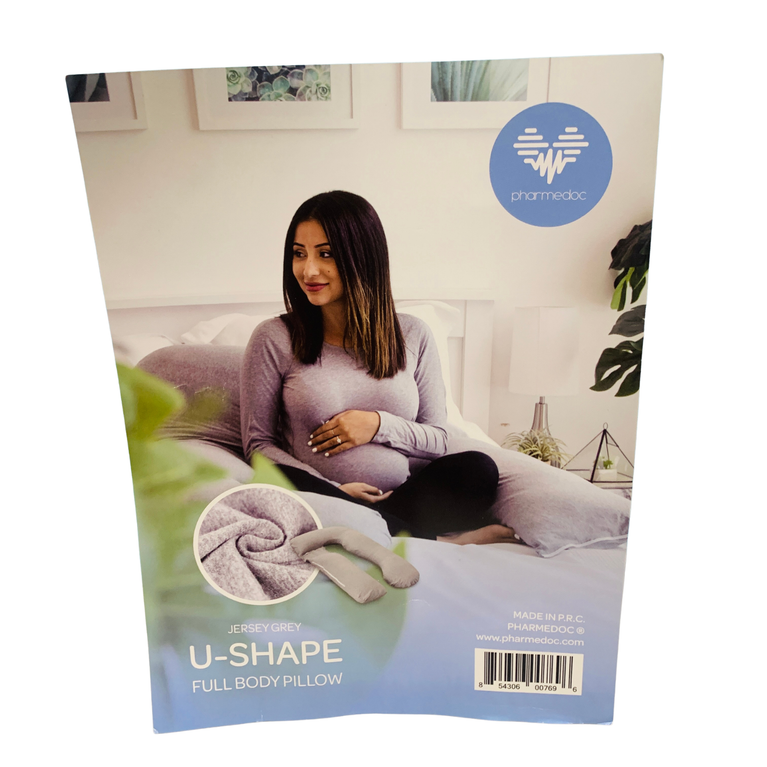 PharMeDoc-U-Shape-Full-Body-Maternity-Pillow-with-Detachable-Extension-Grey-1-11