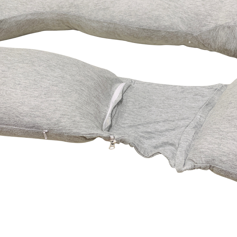 PharMeDoc-U-Shape-Full-Body-Maternity-Pillow-with-Detachable-Extension-Grey-1-4