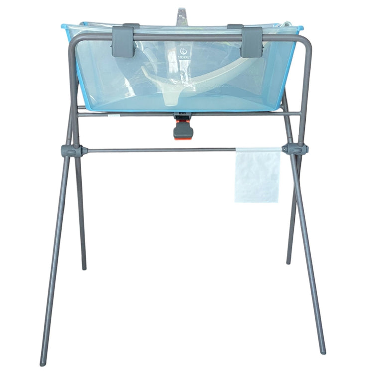 Stokke-Flexi-Bath-Tub-With-Newborn-Support-&-Stand-Set-Clear-Blue-1-2