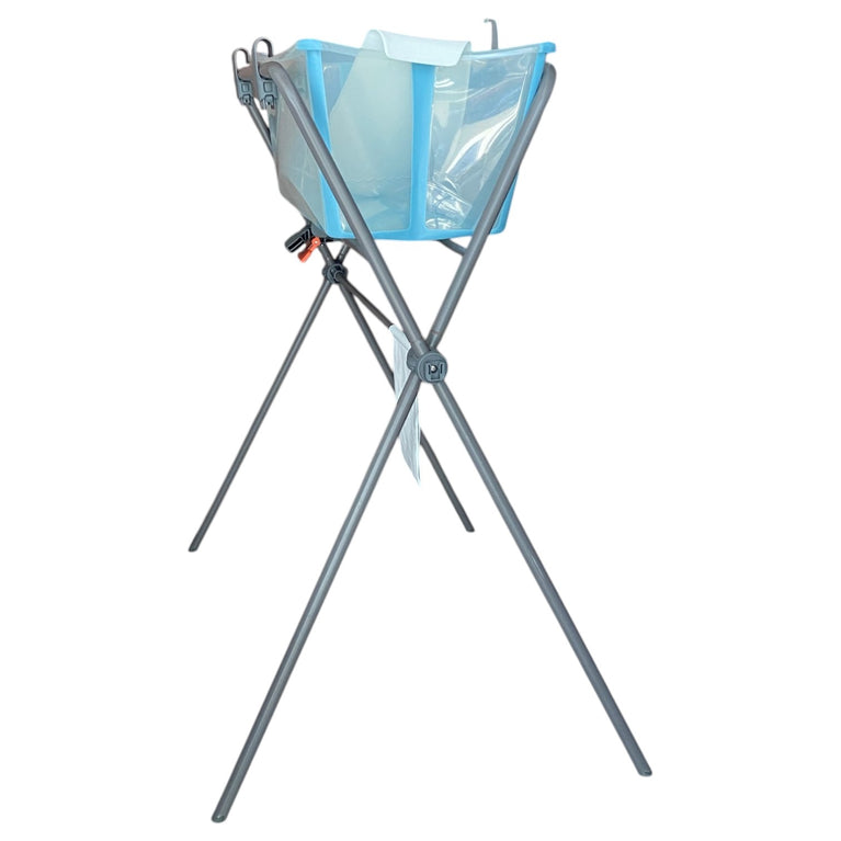 Stokke-Flexi-Bath-Tub-With-Newborn-Support-&-Stand-Set-Clear-Blue-1-3
