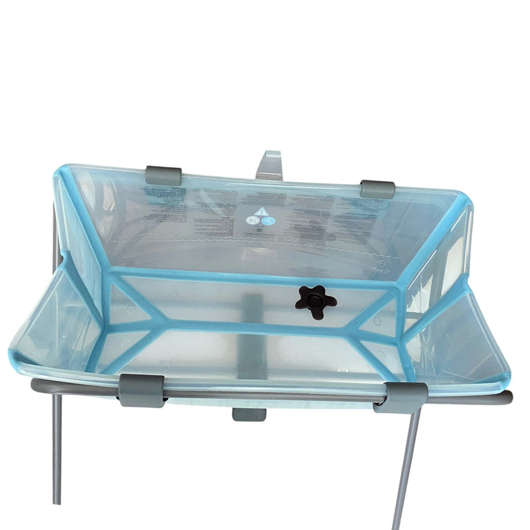 Stokke-Flexi-Bath-Tub-With-Newborn-Support-&-Stand-Set-Clear-Blue-1-6