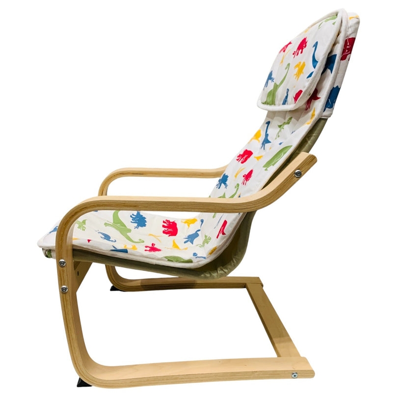 Ikea-Children's-Armchair-Birch-Veneer/Medskog-Dinosaur-Pattern-1-4
