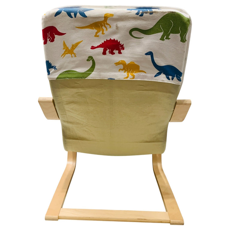 Ikea-Children's-Armchair-Birch-Veneer/Medskog-Dinosaur-Pattern-1-5