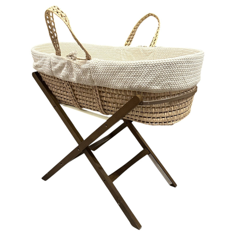 The-Little-Green-Sheep-Knit-Moses-Basket,-Mattress-&-Foldable-Stand-Linen-Organic-Wheat/Walnut-1-1
