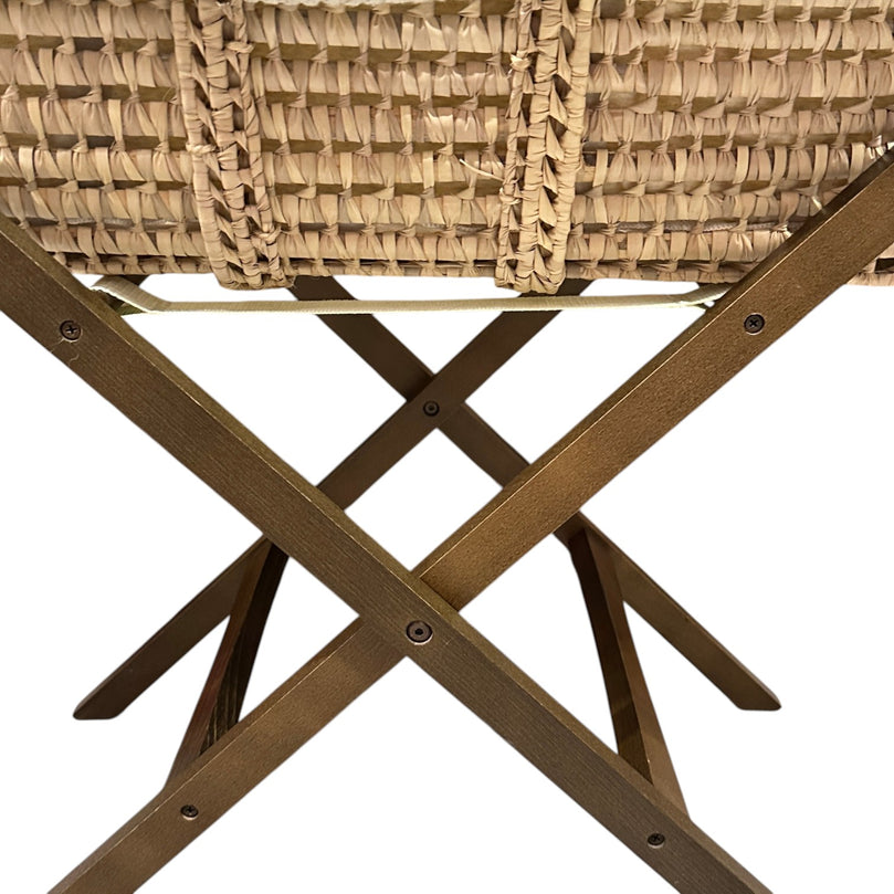 The-Little-Green-Sheep-Knit-Moses-Basket,-Mattress-&-Foldable-Stand-Linen-Organic-Wheat/Walnut-1-9