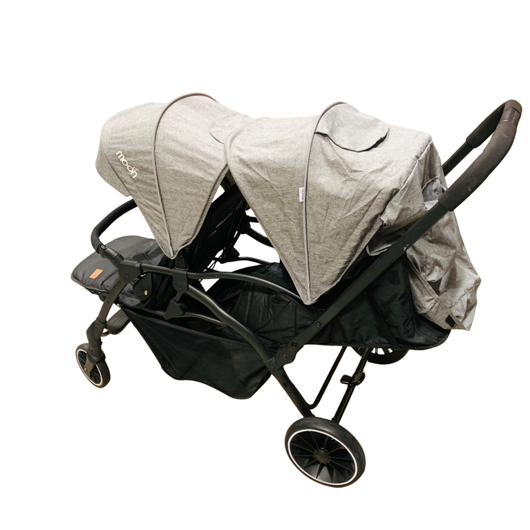 The-Moon-Brand-Dois-Tandem/Twin-Stroller-Black/Grey-1-3