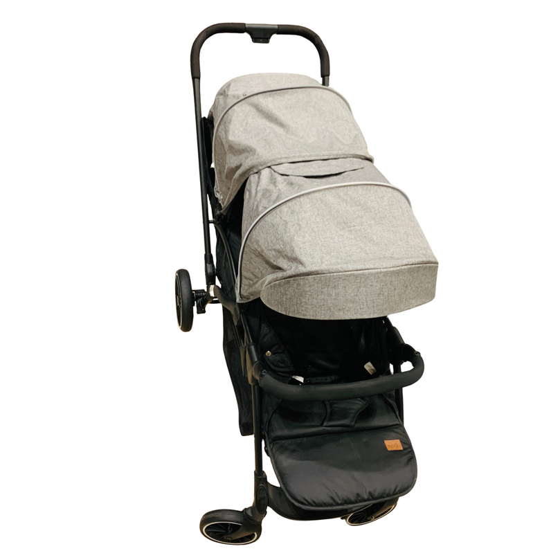 The-Moon-Brand-Dois-Tandem/Twin-Stroller-Black/Grey-1-5
