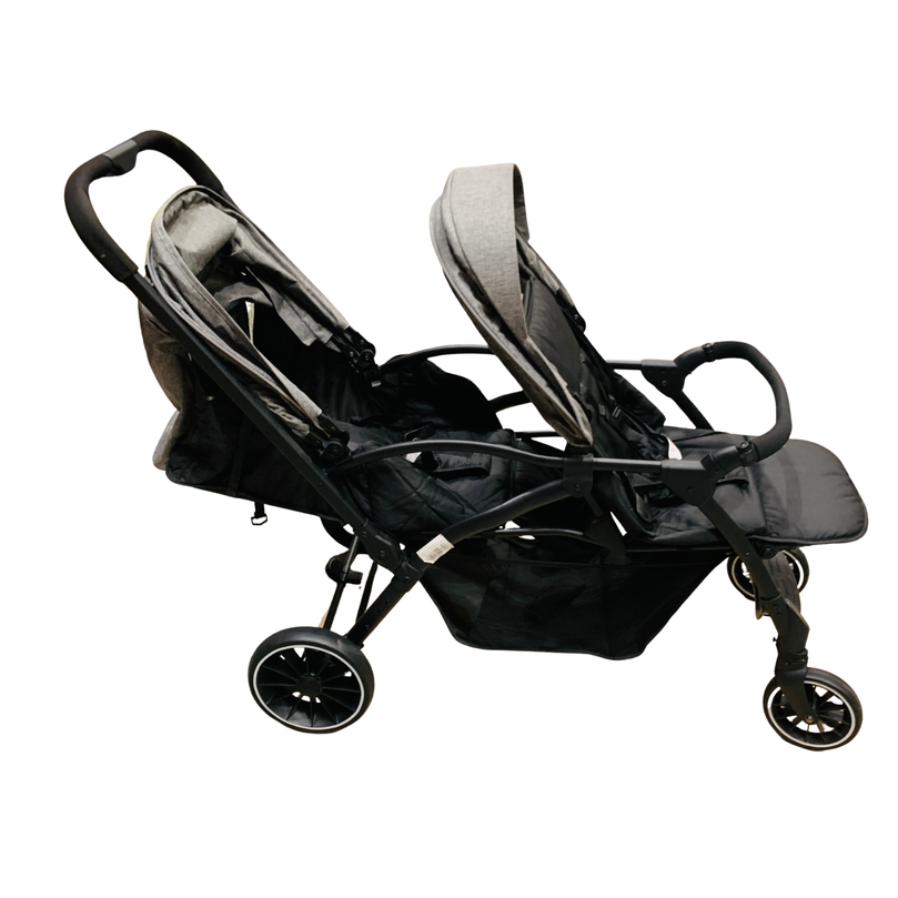 The-Moon-Brand-Dois-Tandem/Twin-Stroller-Black/Grey-1-6