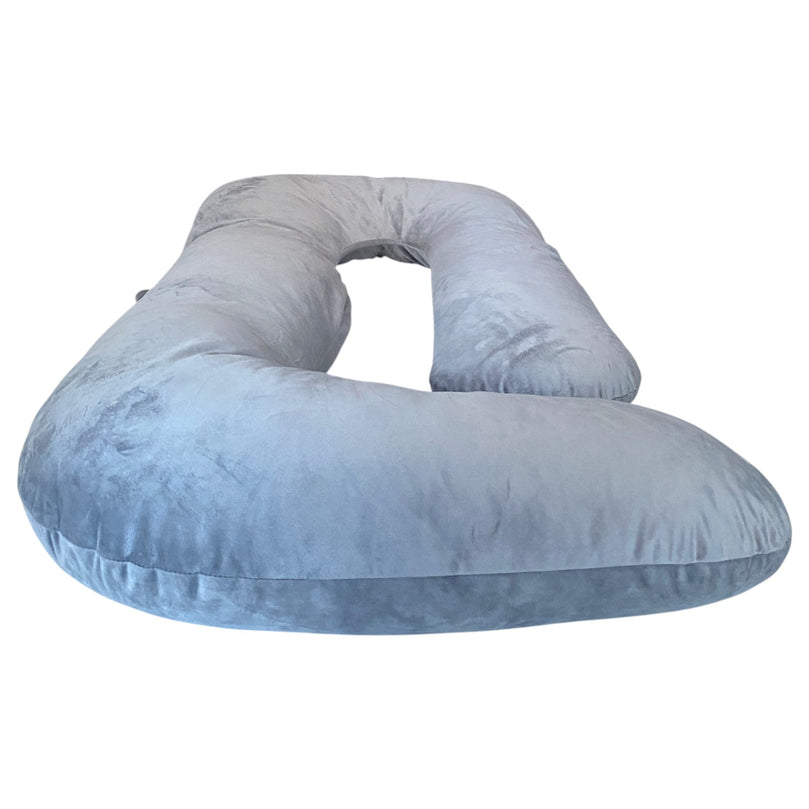 Momcozy-U-Shaped-Huggable-Maternity-Pillow-Grey-1-2