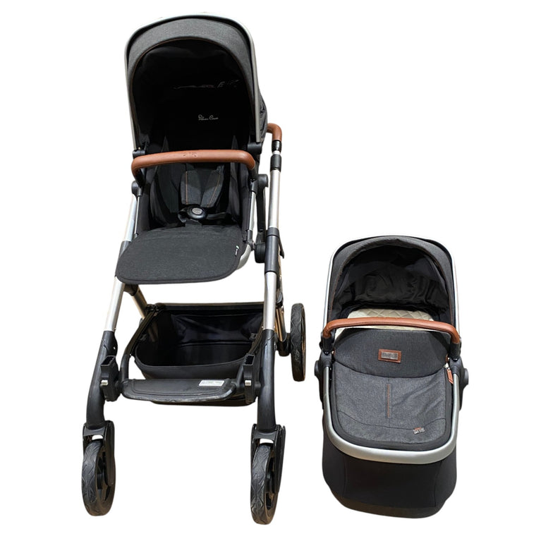 Silver-Cross-Wave-Stroller-&-Bassinet-Charcoal-Grey-1-2