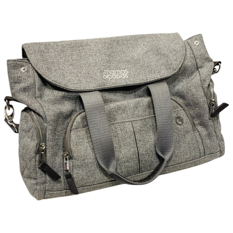 Mamas-&-Papas-2-Way-Bowling-Style-Changing-Bag-Woven-Grey-1-1
