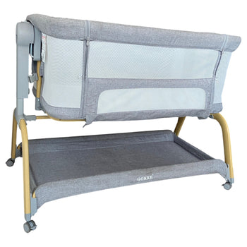 Gokke-Baby-Bassinet-with-Manual-Swing-Grey-1-1