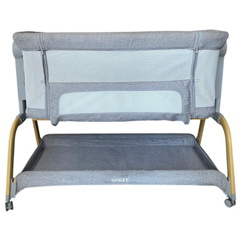 Gokke-Baby-Bassinet-with-Manual-Swing-Grey-1-2