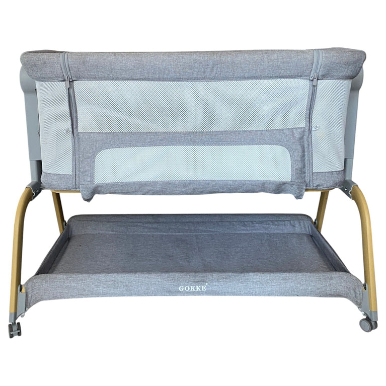 Gokke-Baby-Bassinet-with-Manual-Swing-Grey-1-2