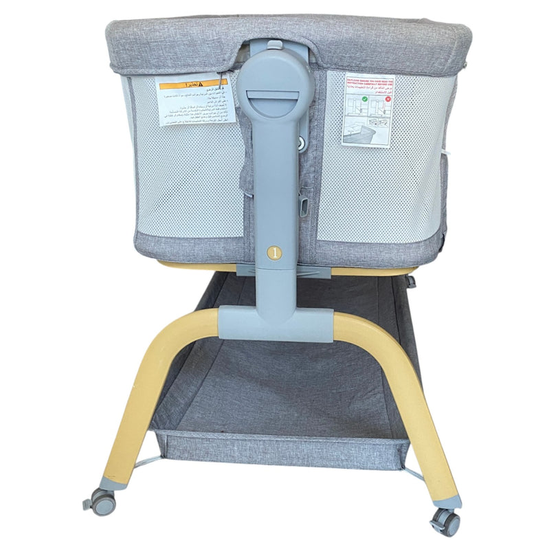 Gokke-Baby-Bassinet-with-Manual-Swing-Grey-1-7