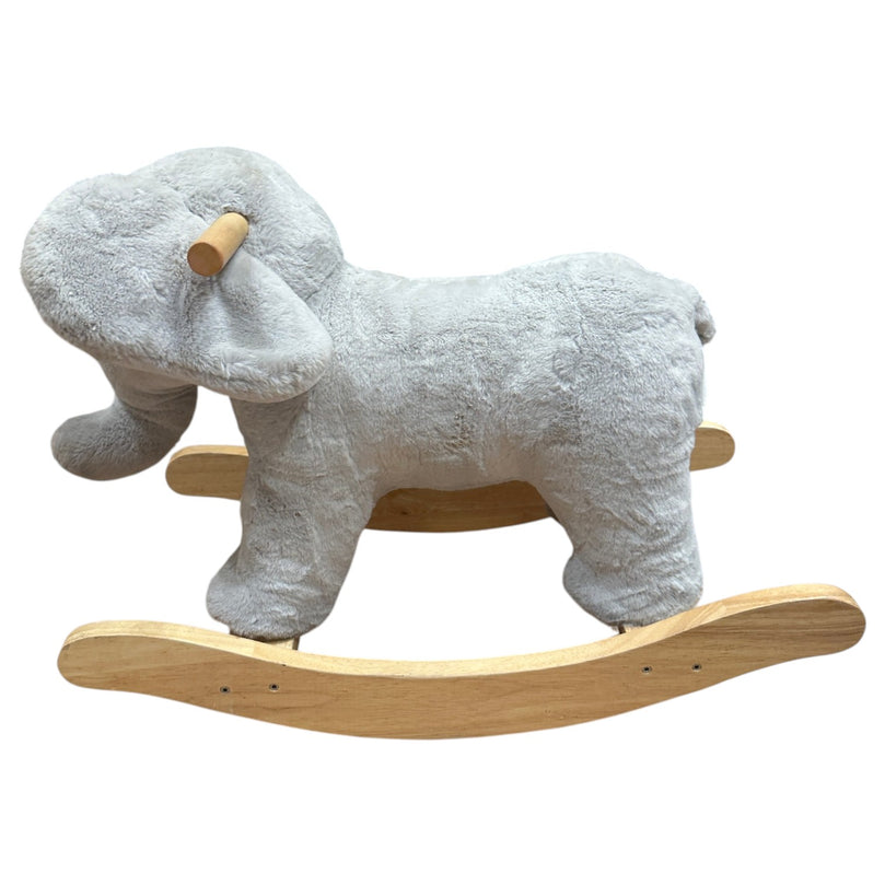 Pottery-Barn-Kids-Elephant-Critter-Plush-Nursery-Rocker-Grey/Wood-1-3