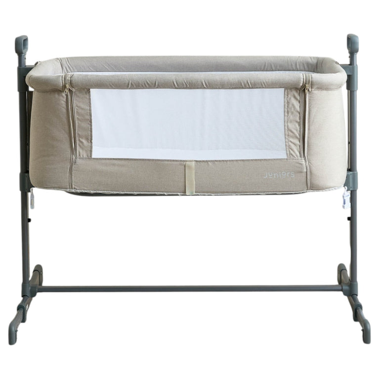 Juniors-Peyton-Adjustable-Side-Bassinet-with-Wheels-Beige-1-1