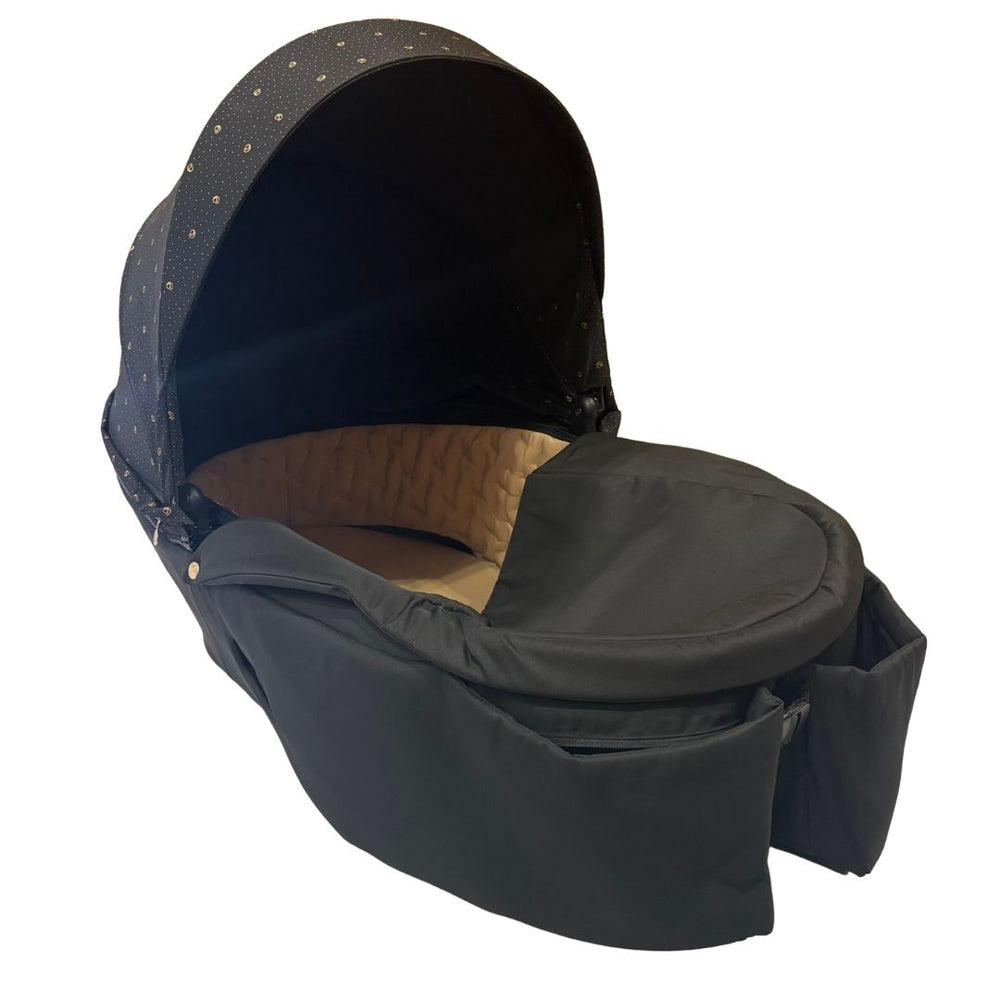 stokke xplory black and gold Stokke Xplory X Carry Cot - Signature Gold/ Black | Shop used Stroller Accessories in UAE